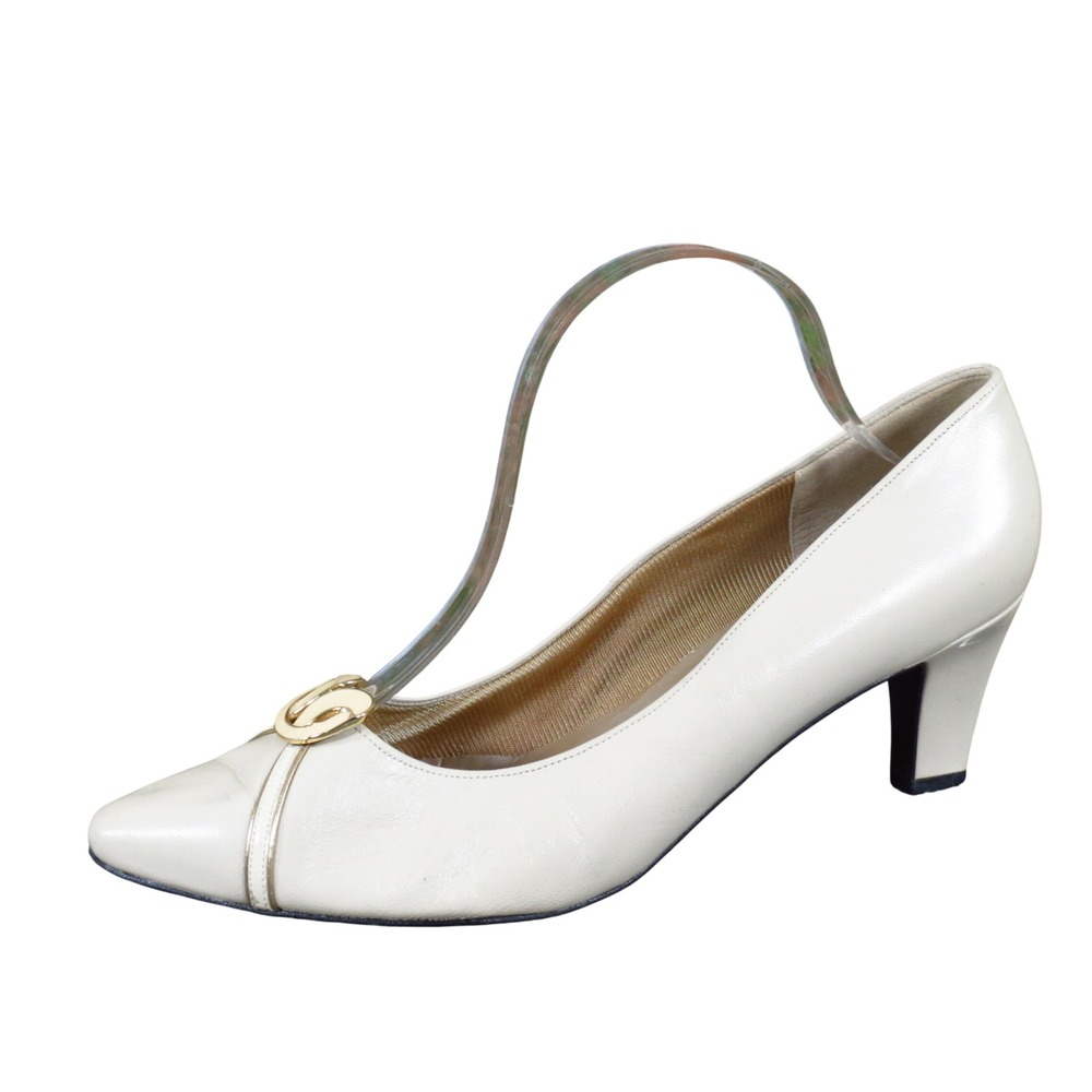 Selby Comfort Flex Women Pumps Size 11 Professional Dress Shoes Cream Leather